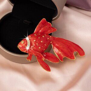 Alexis Bittar Enamel Goldfish Brooch